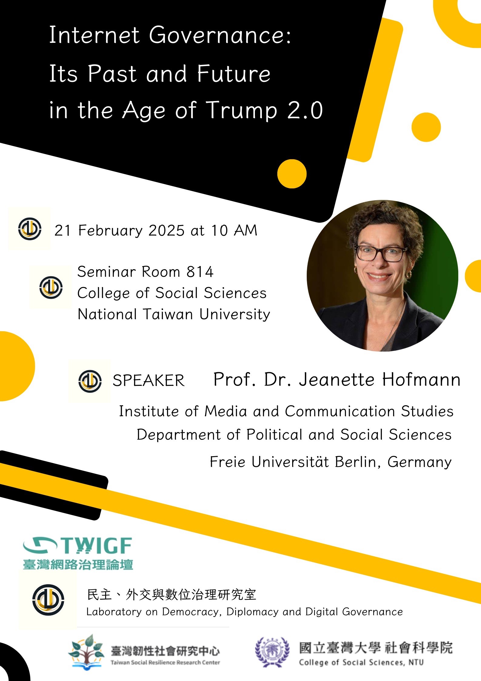 【活動資訊】2025.02.21Internet Governance: Its Past and Future in the Age of Trump 2.0