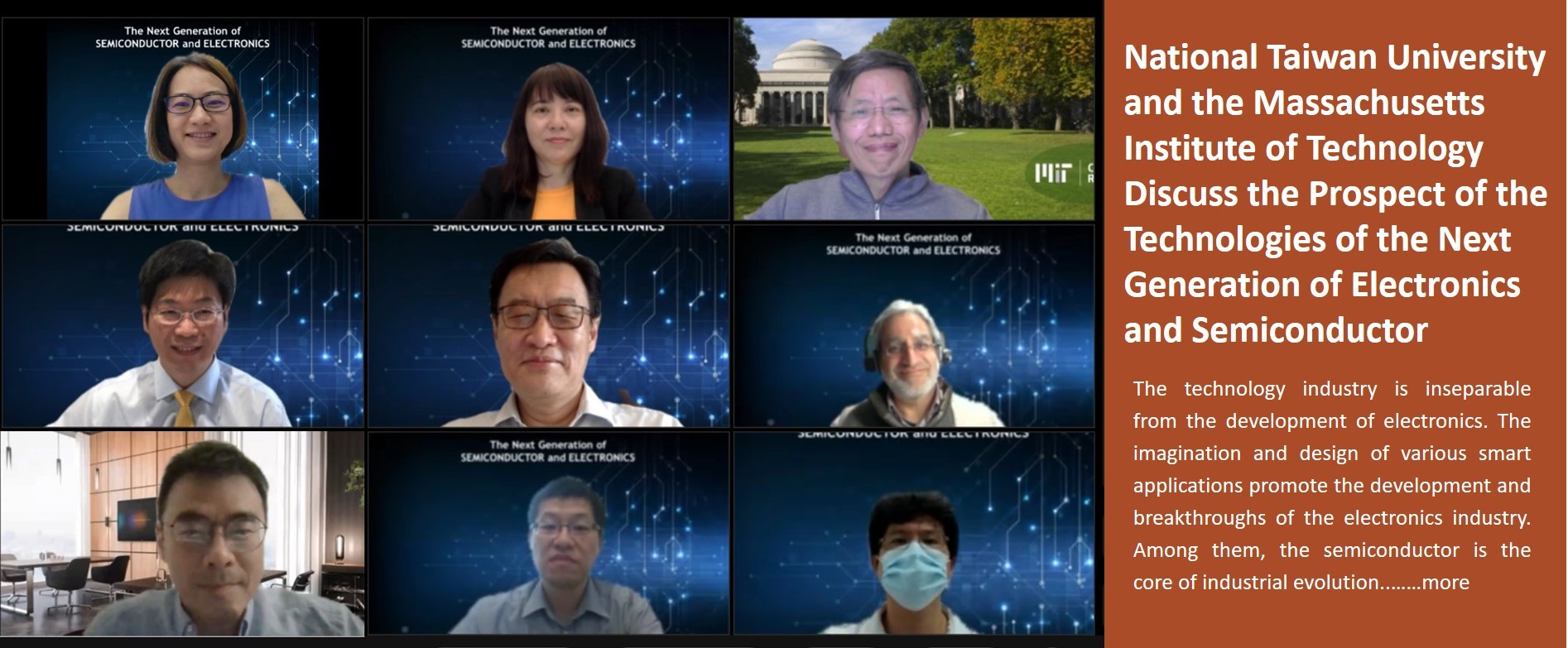 National Taiwan University and the Massachusetts Institute of Technology Discuss the Prospect of the Technologies of the Next Generation of Electronics and Semiconductor