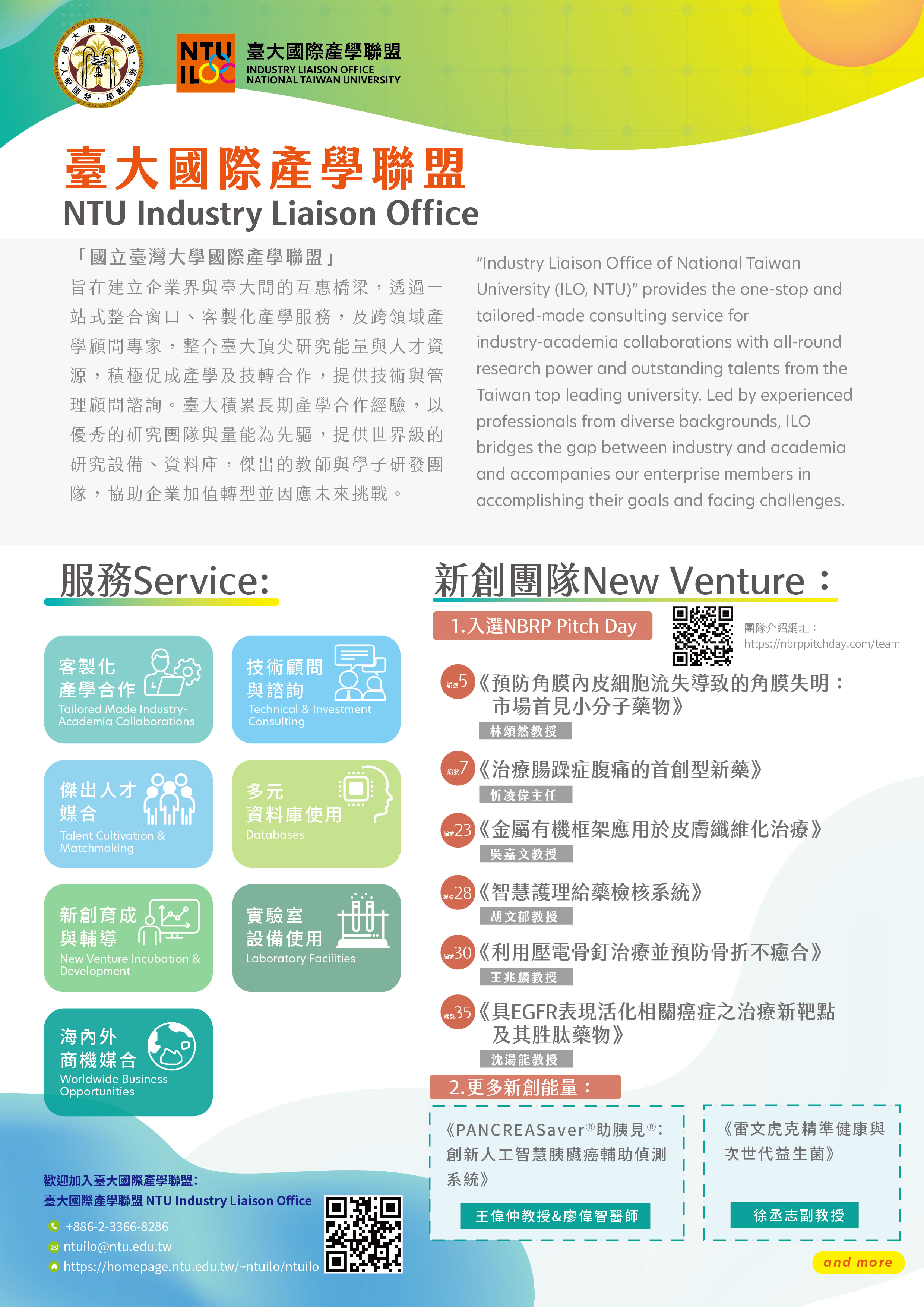 National Taiwan University Industry Liaison Office Participated 2023 NBRP Pitch Day